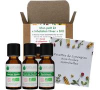 VOSHUILES - Mon Petit Kit Inhalation Hiver - 3 Huiles Essentielles Bio - 100% Pure et Naturelle - HEBBD, Ecocert - Ravintsara, Laurier Noble, Tea Tree - Applications Diverses - 3x10ml