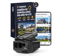 Vosker Caméra de sécurité extérieure V150 – 4G-LTE sans WiFi, solaire, IP65 (Pas DE VIDÉO)
