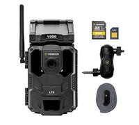 VOSKER V200 | Caméra de sécurité cellulaire | Panneau solaire intégré | LTE, sans fil, résistant aux intempéries, aucun wifi nécessaire | Caméras de surveillance extérieure activées par le mouvement