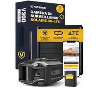 Vosker V300 Ultimate -Caméra de sécurité extérieure 4G-LTE sans Fil avec Panneau Solaire, Batterie Solaire Externe 15 000 mAh, Carte SIM Incluse, Streaming en Direct, Pas de WiFi nécessaire