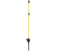 VOSS.farming 10x piquets en Fibre de Verre 112cm, Jaune, Piquet de clôture pour Chien, Pointe Extra Longue, Piquet de clôture avec Pastille Clôture de pâturage