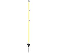VOSS.farming 10x piquets en Fibre de Verre 155cm, Jaune, Piquet de clôture pour Chien, Pointe Extra Longue, Piquet de clôture avec Pastille Clôture de pâturage