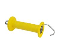 VOSS.farming 1x Poignée de Portail, Bien dimensionnée, Ressort de Traction Simple, Jaune, avec Crochet