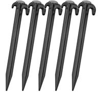 VOSS.farming 30x Piquets de Tente Noirs de 19,5cm, Sardines Stables en Plastique