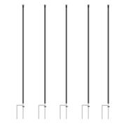 VOSS.farming 5 x Piquet de Remplacement pour 90 cm Prise Euro, Noir, 2 Pointes, Piquet additifs, Piquet de Remplacement