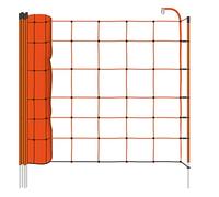 VOSS.farming Filet à Moutons Basic, 50 m x 90 cm, 1 Pointe - Filet de clôture électrique, porcs, chèvres, agneaux, volailles, Orange