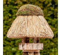 VOSS.garden Maison/Mangeoire pour Oiseaux “Amrum, avec Toit en chaume, Ronde Ø 45 cm, sans Pied