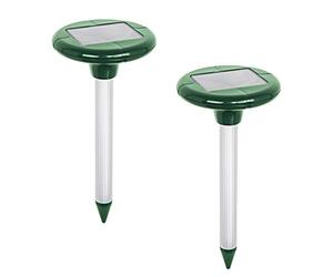 VOSS.sonic Lot de 2 MoleEx 1000" Anti-Taupe Solaire avec Son & Vibration, Chasse Taupe, répulsif Taupe et Campagnol