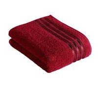 Vossen Cult de Luxe Serviettes, Coton mélangé, Rouge, 67 x 140 cm