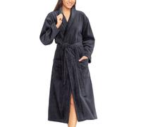 Vossen - Peignoir Femme - Feeling-L - Bademantel - Gris (flanell 740) - FR : 42 (Taille fabricant : 40)
