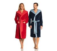 Vossen - Peignoir Femme - Poppy - Bademantel - Bleu (winternight 004) - Taille : XXL
