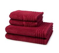 Vossen - Vienna Style Supersoft - 2 x Serviettes 2 x Serviette de bain - En set - Coton - Extrêmement moelleux (Lot de 4 rubis)