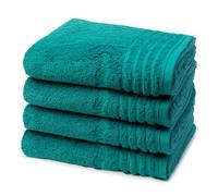 Vossen - Vienna Style Supersoft - Lot de 4 serviettes - Coton - Extrêmement moelleux (50 x 100 cm Lagoon)