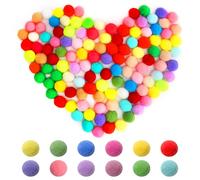 VOSSOT 120 Stück Craft Pompons, 3cm Pompons Loisirs Creatifs, Craft Pompoms Loisirs Creatifs Multicolore pour Bricolage Fournitures Décorations Couture Guirlandes Franges Projets et Artisanat