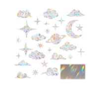 Vossot 28 Pièces Suncatcher Sticker Arc-en-Fenêtre Adhère 3D Décoratif Film Sticker Anti Collision Oiseaux Ombre Arc-en-Ciel pour Cuisine Salle à Manger Chambre