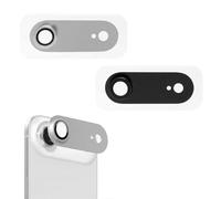 VOSSOT 2PCS Protection Appareil Photo iPhone 17 Air, Verre Trempé HD Clair Anti-rayures Anti-traces, Protecteur Objectif Caméra Arrière Complet, Film Lentille Bulles, Compatible Coque,Noir & Argent