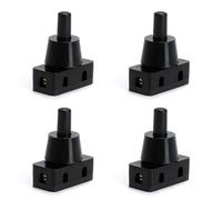 VOSSOT 4pcs interrupteurs à bouton-poussoir 250V 10A IP20 pressostats intégré mini-pressostat avec écrou pressostat encastrable 1 pôle pour lampes de table appareils électroménagers meubles noir