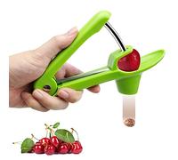 VOSSOT Dénoyauteur de cerise ou stoner professionnel noyaux de cerise ou extracteur de graines de cerises outils de cuisine pour enlever rapidement les pierres de fruits (vert)