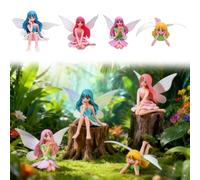 VOSSOT Figurines Elfe 4PCS, Figurines Fée pour Décoration Jardin Fées Statue, Figurine de Jardin Extérieur & Accessoires Féerique, Petites Déco et Figurine Fées pour Cadeaux