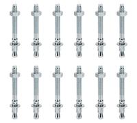 VOSSOT Lot de 12 Chevilles D'Ancrage Galvanisées pour Charges Lourdes Cheville Beton Goujon Ancrage M8 X 80 mm avec écrou et Rondelle