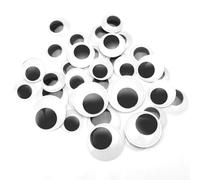VOSSOT Lot de 36 yeux mobiles autocollants - Grands yeux mobiles - En plastique - Pour bricolage, artisanat, décoration (35/40/50 mm)