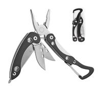 VOSSOT Outil multifonction 9 en 1, cadeaux pour hommes, couteau pliant, outil pliable, pince multifonction avec ciseaux, couteau, scie, décapsuleur