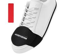 VOSSOT Protège Chaussure Moto Antidérapant Fermeture Réglable, Protection Sélecteur Vitesse Moto Caoutchouc Résistant, mit Autocollant Réfléchissant Rouge, Sécurité Nocturne Motards