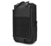 VOSSOT Sac Tactique Ceinture Nylon Sacoche Ceinture Multifonctionnelle Molle EDC Gadget Sac pour Cyclisme Randonnée Alpinisme Course Sports Extérieurs Noir