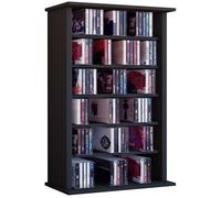 VOSTAN tour rangement bibliothèque CD-DVD 150 CD noir sans portes vitrés