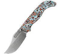 Vosteed Naga S35VN Stonewash Canyon Current Bamboo Micarta A3908