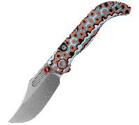 Vosteed Naga S35VN Stonewash Coral Orbit Bamboo Micarta A3907