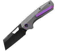 Vosteed Nip-L Elmax Black Stonewash+Dim Gray Titanium Top Liner Lock Left hand A4206