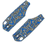 Vosteed Psyop 299 Handle, Blue Ocean Micarta W0404