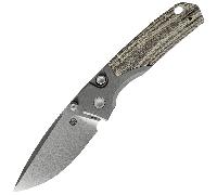 Vosteed Psyop 302 S35VN Stonewash, Vert Norplex UltreX™ Micarta & Renforts en Titane