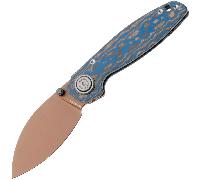 Vosteed Shilin Cutter® 154CM Copper Dune,Blue Ocean Micarta A2811