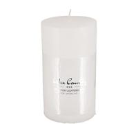 VOSTEEN 12x Bougie Ronde 150/70mm Ø Blanc - Bougies Table entièrement teinté & avec Protection Incendie - Chandelle Blanche lot