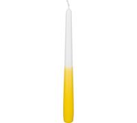 VOSTEEN 16x Bougie Pointue 250/23mm Ø Blanc/Jaune - chandelle Couleur Moderne et élégant - Lot de Bougies Fines et Longues