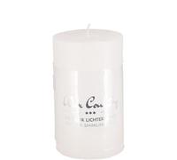 VOSTEEN 4X Bougie Ronde 100/60mm Ø Blanc - Bougies Table entièrement teinté & avec Protection Incendie - Chandelle Blanche lot