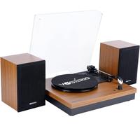 Vosterio Platine Vinyle Bluetooth avec 2 Haut-parleurs stéréo, Bois Rétro Tourne Disque, 3 Vitesses de Lecture 33, 45 et 78 Tours, Sortie RCA, Aux-in