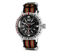 VOSTOK | Classic Amphibian Montre de plongée russe à remontage automatique | WR 200 m | Mode | Affaires | Montres décontractées pour hommes | Modèle 420640, multicolore, Plongeur, remontage automatique