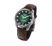 Vostok Europe 125A749 Rocket N1 Montre automatique pour homme en acier inoxydable avec bracelet en cuir marron