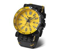 Vostok Europe Energia Rocket 575C719 Montre Automatique pour Homme avec 2 Bracelets 30 ATM Noir/Jaune, Bracelet en