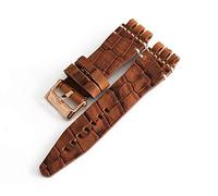 Vostok Europe Energia Rocket Bracelet de rechange en cuir 26 mm pour montres Energia 2, cognac/blanc, bracelet
