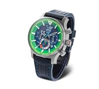 Vostok Europe Expedition North Pole Montre chronographe solaire pour homme avec 2 bracelets de différentes variantes, Vert/vert, Sport