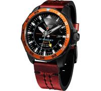 Vostok Europe NH34-225C714-LBBRW Montre Homme Automatique GMT Rocket N1 Marron/Noir
