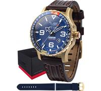 Vostok Europe YN55-597B730 Montre homme automatique Polar Sun bleu/marron