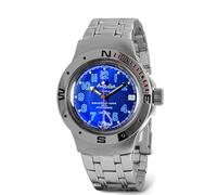 VOSTOK | Montre classique Amphibian Automatique Plongeur Russe à Remontage Automatique | WR 200 m | Mode | Business | Montres décontractées pour homme | Modèle 060382 Bracelet en acier, Plongeur