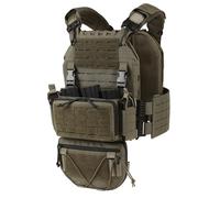 VOTAGOO Porte-Plaque Tactique Airsoft, Gilet Tactique avec Porte-Chargeurs, Nylon 500D, Système Quick Release, MOLLE, Gilet Tactique Modulaire et Réglable (RG/BK/CP)
