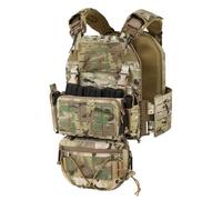 VOTAGOO Porte-Plaque Tactique Airsoft, Gilet Tactique avec Porte-Chargeurs, Nylon 500D, Système Quick Release, MOLLE, Gilet Tactique Modulaire et Réglable (RG/BK/CP)