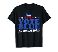 Vote Blue No Matter Who Blue Wave Libéral Woke Democrat T-Shirt Graphique avec Valeur